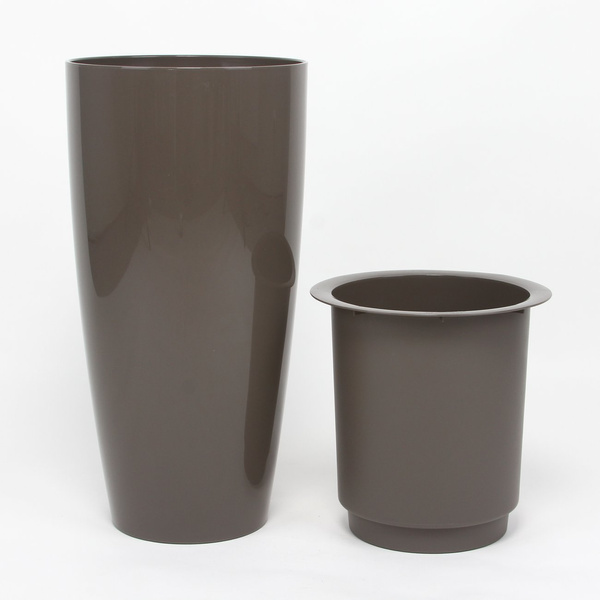 SANTORINI 33/65 donica z wkładem taupe z połyskiem