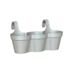 Capri Triple 54 szara doniczka podłużna na balustradę