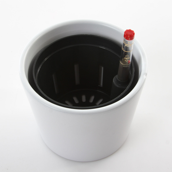 Zestaw do hydroponiki Leni 9/7 Vasa w białej osłonce ceramicznej