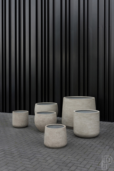 JUMBO ORB M 110/90 duża donica XXL kamienna beżowa