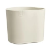 Eden 25 biała donica w organicznym kształcie linen white