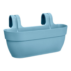 Vibia Easy Hanger L 46x24/27 doniczka na poręcz długa niebieska vintage blue
