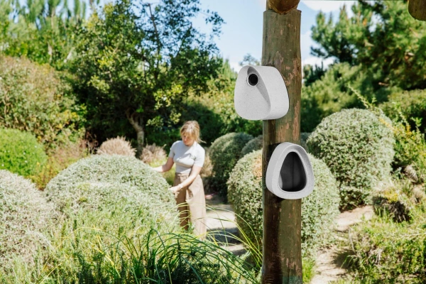 Essential karmnik dla ptaków szary fibrous grey