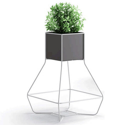 HALFUL 30 h90 donice na bialym stelażu