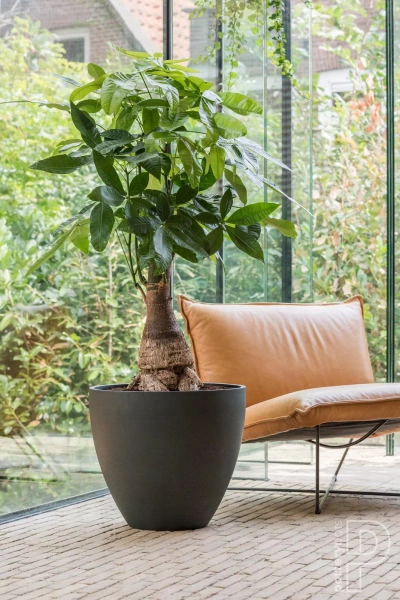 Jesslyn L 70/61 duża kamienna donica antracytowa volcano black