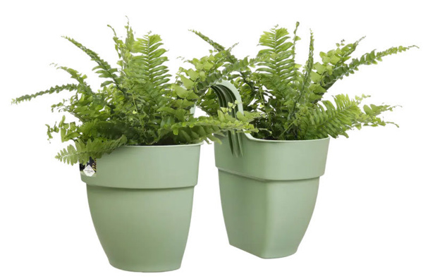 Vibia Flower Twin 21 doniczka dwustronna balkonowa pistacjowa pistachio green