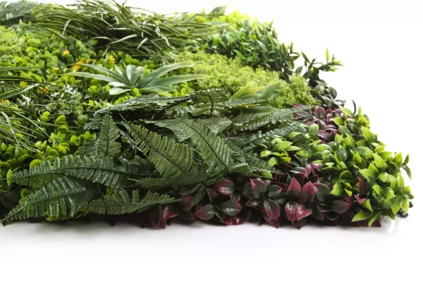 Sztuczna zielona ściana Premium 100x100 paprocie i mchy