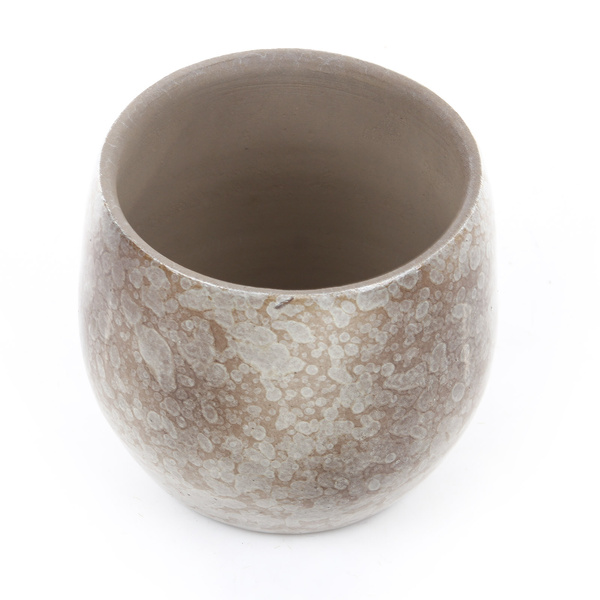 OLIVER 16/13 doniczka ceramiczna szkliwiona brązowo-szara