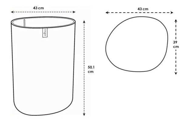 Eden Aquacare High 40 biała wysoka donica asymetryczna linen white system samonawadniający