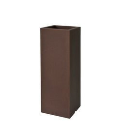 KUBE HIGH SLIM 25x25/70 wąska kolumnowa donica brązowa rust