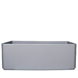 Sauerland 90x35/25 prostokątna donica srebrna matowa