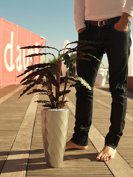 NANO VASES 14/28 doniczka wysoka designerska grafitowa