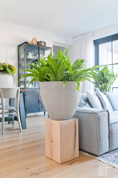 Jesslyn XS 42/35 donica prążkowana jasnoszara