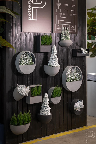 Wally S 40/9 czarna osłonka na ścianę wisząca kamienna