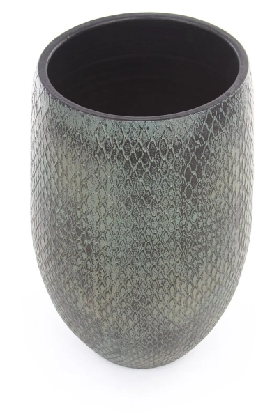 Madeira Vase 39/70 ceramiczny wysoki wazon zielony