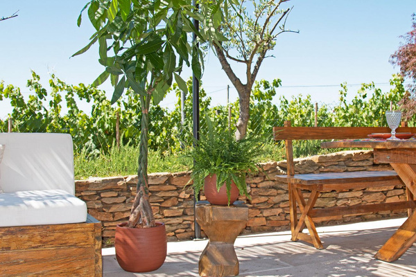 AURA 20/18 doniczka ceramiczna w paski terakota