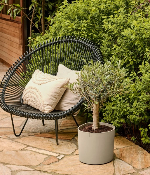 Eden 30 donica asymetryczna soft taupe Elho