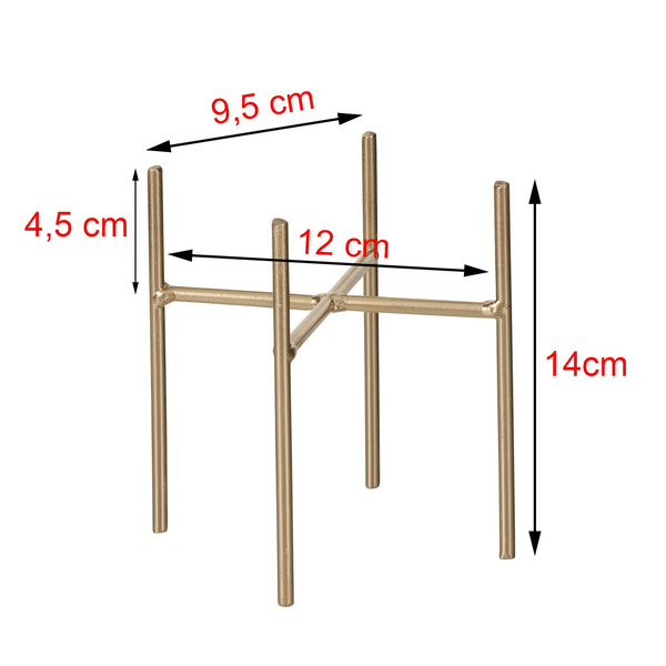 ASCOT 13,5/14 cm złoty stojak na kwiaty i doniczki