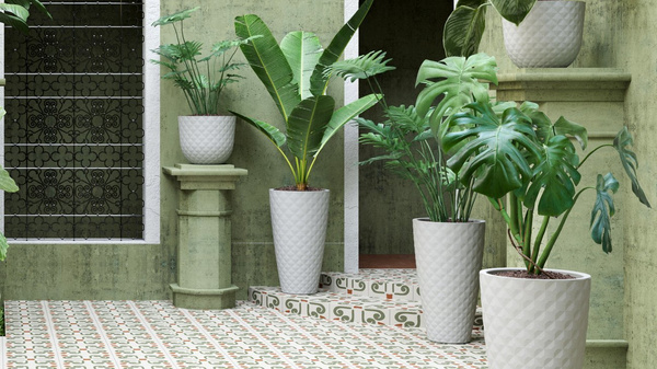 HAVANA Tropical 40/70 donica wysoka designerska biała