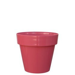 MITU XL 35 doniczka z rantem okrągła brzoskwiniowa czerwień