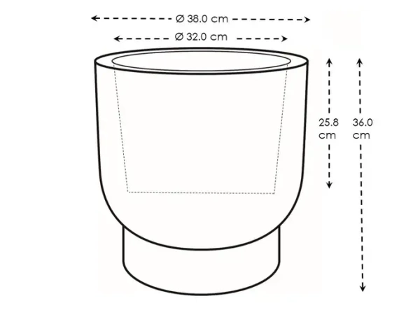 Amber Grail 38/36 donica na podwyższeniu biały len