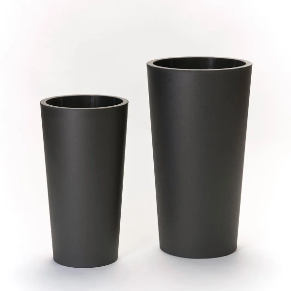 Tuit Raw 33/61 antracytowa donica wysoka z wkładem