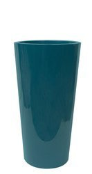 TUIT 33/61 doniczka okrągła wysoka z wkładem niebieska z połyskiem połysk ocean