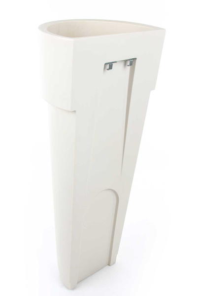 MARCANTONIO 51x35/120 donica półkole kremowa mocowana do ściany