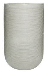Cody High M 35/55 wysoka kamienna donica jasnoszara prążkowana cylinder