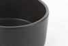ERA BOWL 22/10 wytłaczana doniczka cylindryczna płaska ciemnoszara