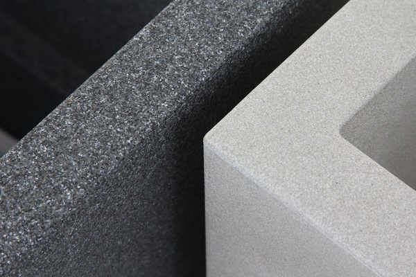 Kube 40x40/40 donica kwadratowa niska granit