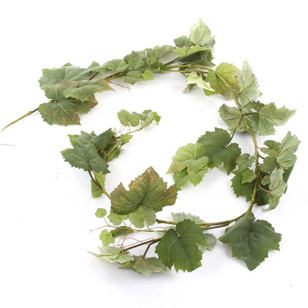 Sztuczne winogrono girlanda wiszące 180 cm 62 liście - zielone