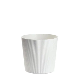 Fyre 35 biała donica ryflowana na kółkach