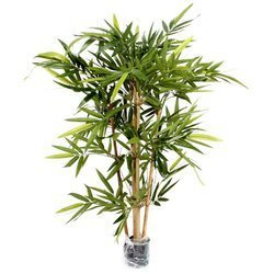 Sztuczny bambus 120 cm Tuft 512 liści naturalne łodygi bambusa