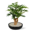 Sztuczna Palma Chamedora na drewnianym pniu 65 cm