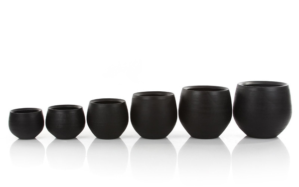 DOURO 23/20 cm doniczka kulista ceramiczna biała