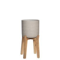 Charlie L 32/51,5 szara donica kamienna na wysokich nóżkach