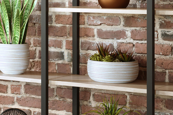 DORIS Bowl 29/14 ceramiczna misa w paski beżowa