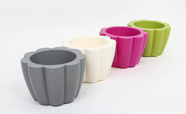 UNIFIORE 30/20 designerska doniczka srebrna