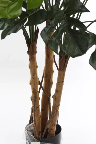 Sztuczna Monstera 120 cm na drewnianych pniach deluxe