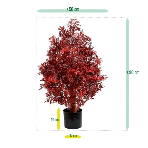 Sztuczna Aralia Ming 90 cm burgund UV