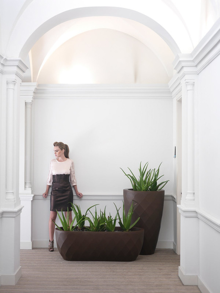 JARDINERA 130x55/45 brązowa donica designerska z systemem nawadniającym