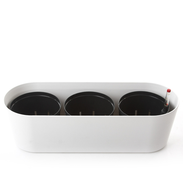 Zestaw do hydroponiki 15/12 w białej osłonce podłużnej Flori 51x19/15