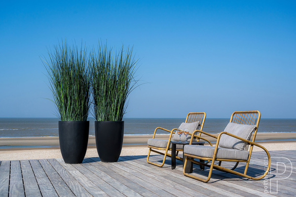 Ben L 40/55 czarna donica kamienna