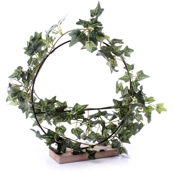 Podpórka na roślin koło na drewnie 30 cm z poprzeczką