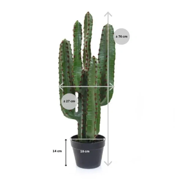 Sztuczny Kaktus Euphorbia 76 cm w doniczce