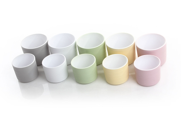 SWING 14,5/12 doniczka ceramiczna waniliowa