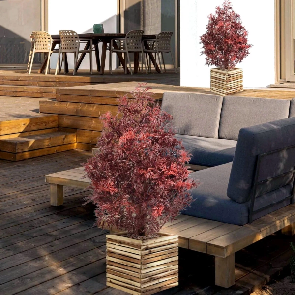 Sztuczna Aralia Ming 90 cm burgund UV