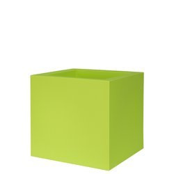 KUBE 40x40/40 donica kwadratowa niska zielona wiosenna acid green