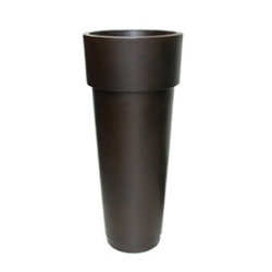 MARCANTONIO 50/120 wysoka donica z rantem ciemno-brązowa ethnic